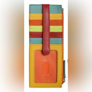 ili New York Citrus Double Sided Credit Card Holder 13 Card Slots